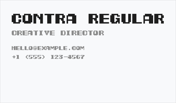 Contra Regular Business Card