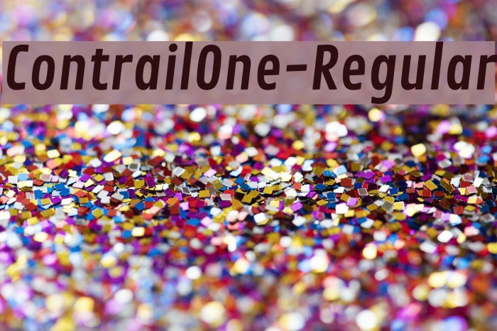 ContrailOne-Regular Font examples