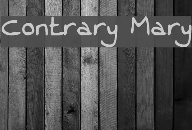 Contrary Mary Font examples