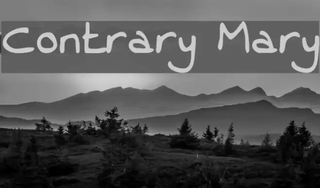Contrary Mary Font examples