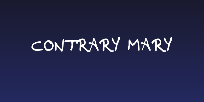 Contrary Mary Social Header