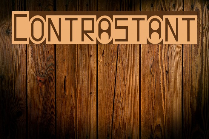 Contrastant Font examples