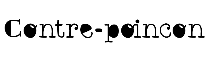 Contre-poincon  フリーフォントのダウンロード