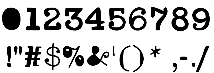 Contre-poincon Font OTHER CHARS