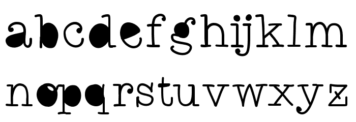 Contre-poincon Font LOWERCASE
