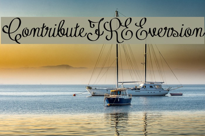 Contribute_FREE-version Font examples