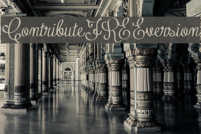Contribute_FREE-version Font examples
