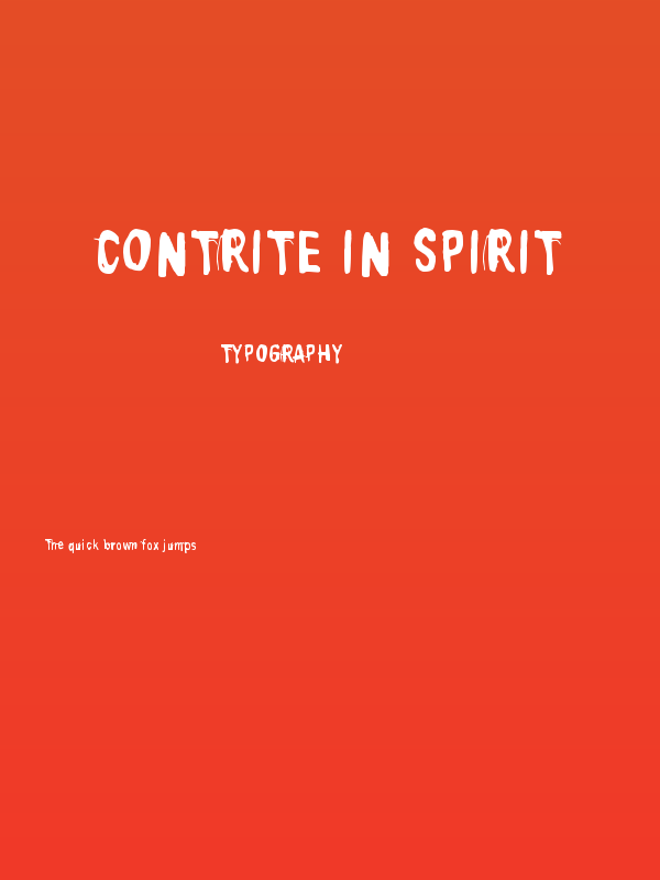 Contrite in spirit Poster