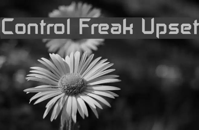 Control Freak Upset फ़ॉन्ट examples
