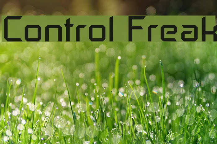Control Freak Font examples