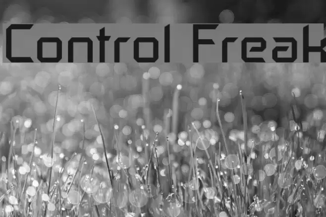 Control Freak Schriftart examples