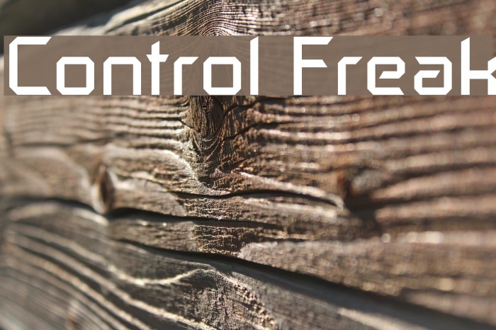 Control Freak Font examples