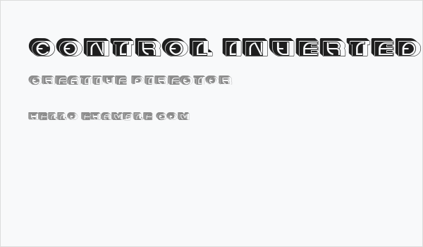 Control Inverted Regular Business Card