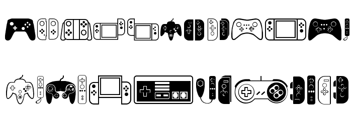 Controllers Regular Font OTHER CHARS