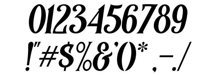 Controwell-Italic Font OTHER CHARS