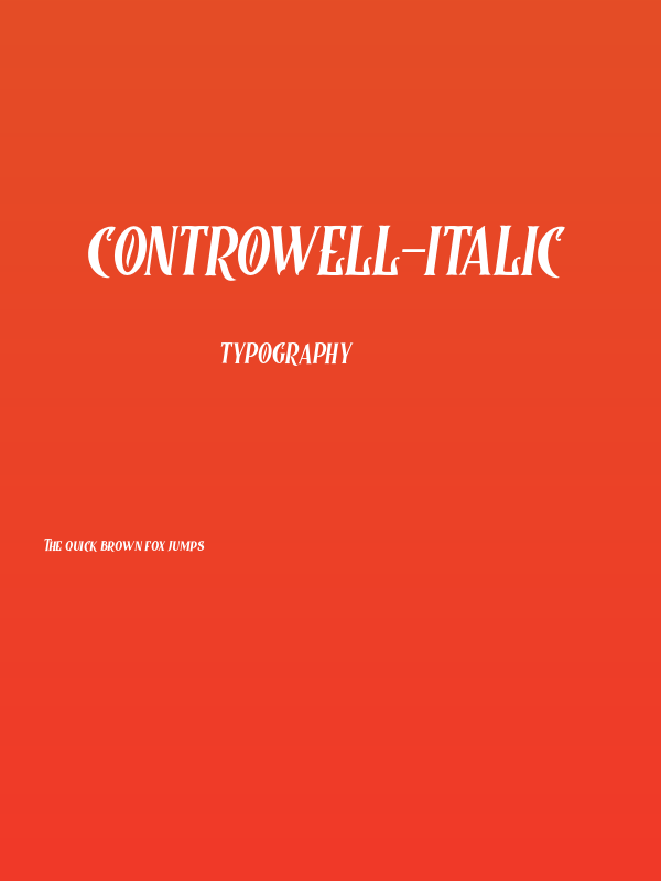 Controwell-Italic Poster