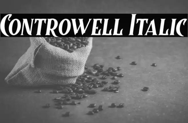 Controwell Italic Font examples