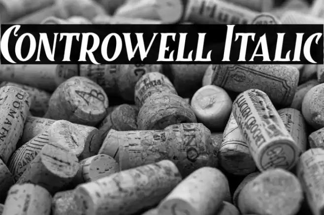 Controwell Italic Font examples