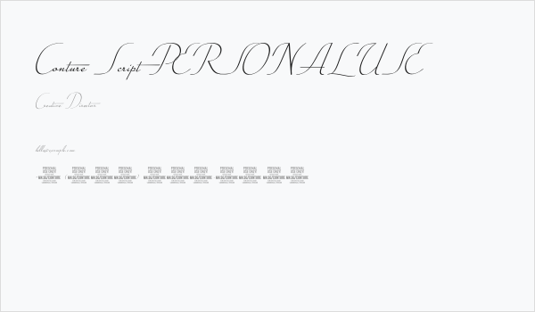 Conture Script PERSONAL USE Business Card