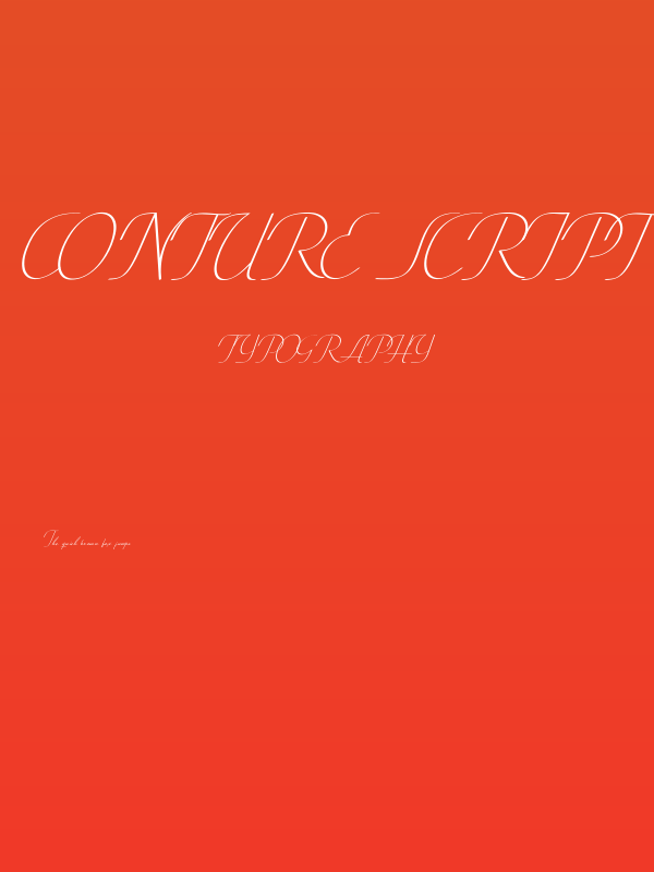 Conture Script PERSONAL USE Poster