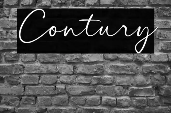Contury Font examples