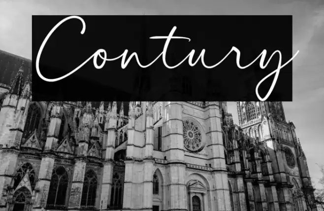 Contury Font examples