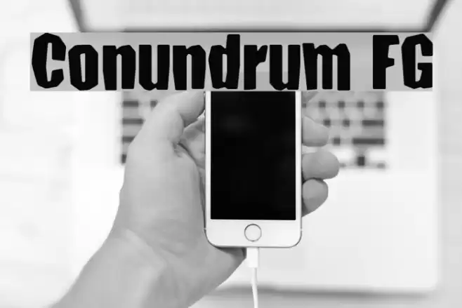 Conundrum FG Font examples