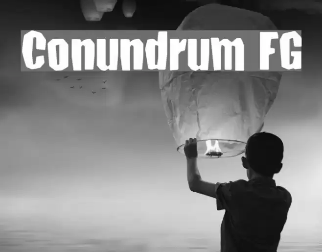 Conundrum FG Font examples
