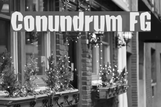 Conundrum FG Font examples
