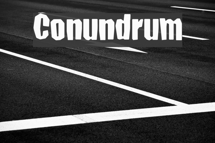 Conundrum Font examples