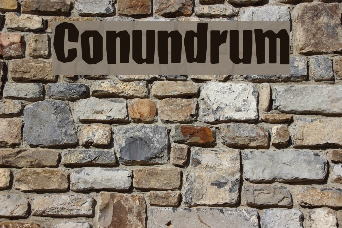 Conundrum Font examples