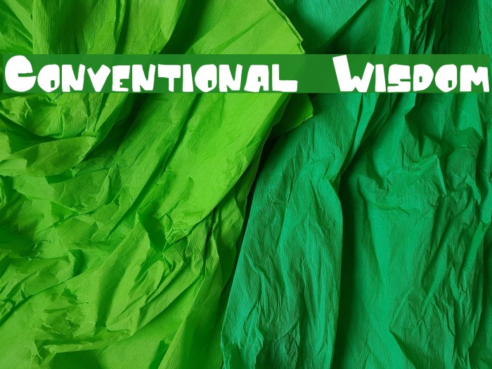 Conventional Wisdom Font examples