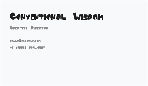 Conventional Wisdom Business Card
