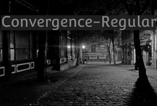 Convergence-Regular Font examples