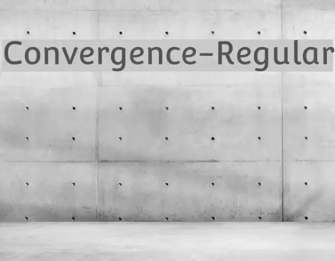 Convergence-Regular Font examples