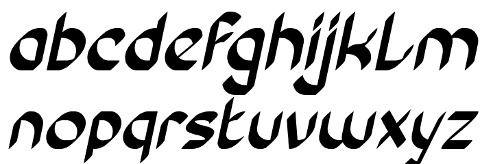Conversation Italic Font LOWERCASE