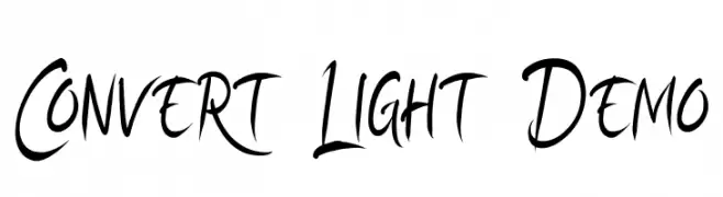Convert Light Demo  フリーフォントのダウンロード
