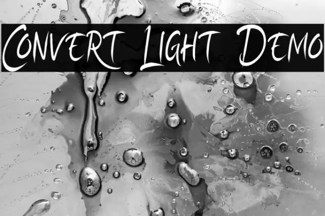 Convert Light Demo Font examples