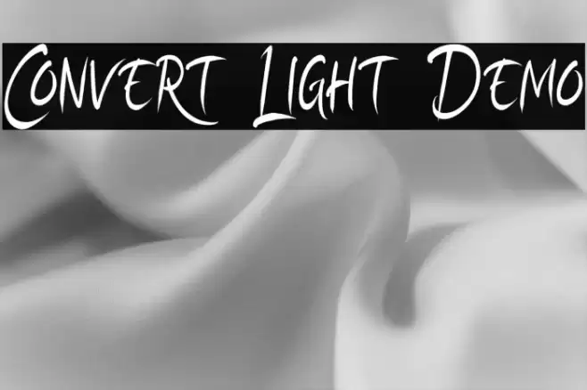 Convert Light Demo Font examples