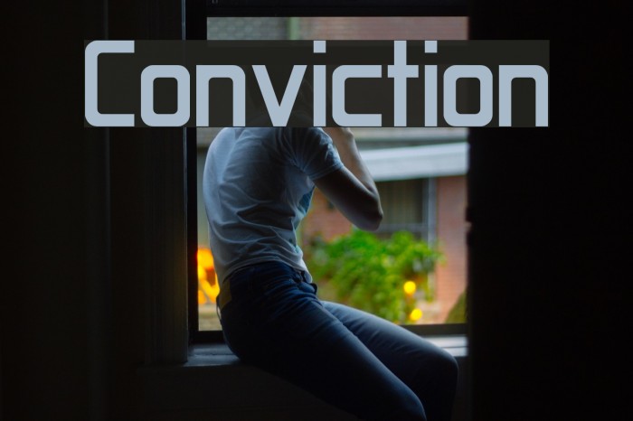 Conviction Font examples