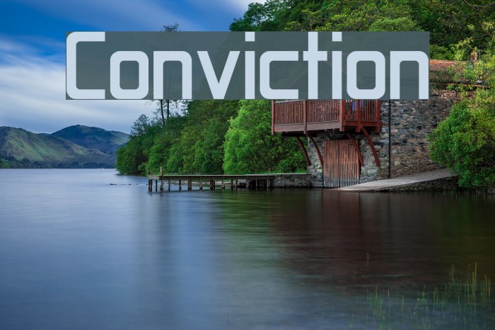 Conviction Font examples