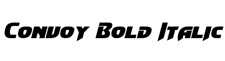 Convoy Bold Italic Font
