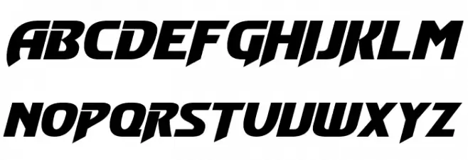 Convoy Bold Italic Caratteri MAIUSCOLE