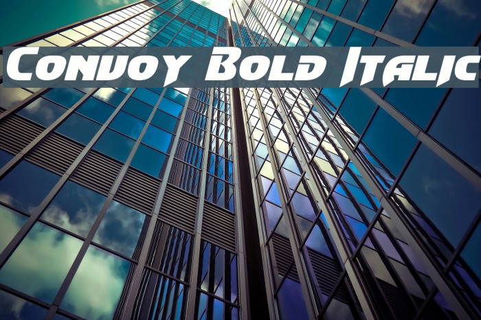 Convoy Bold Italic Font examples