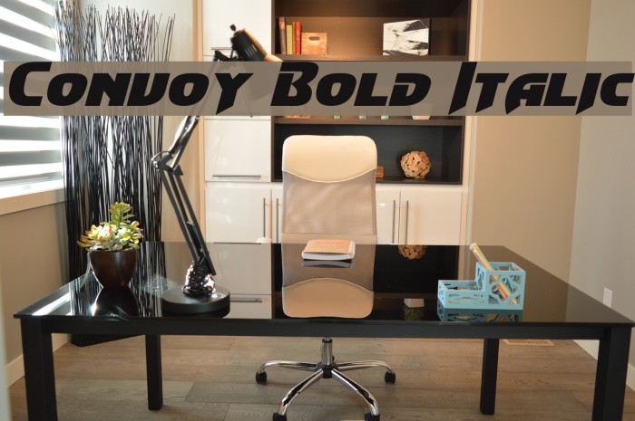 Convoy Bold Italic Font examples