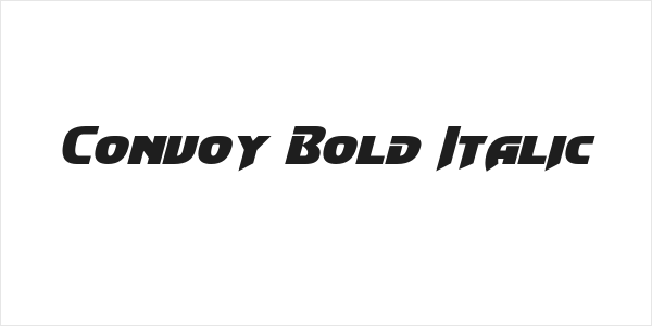 Convoy Bold Italic Logo