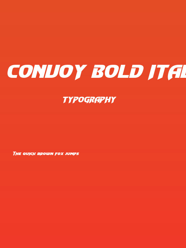 Convoy Bold Italic Poster