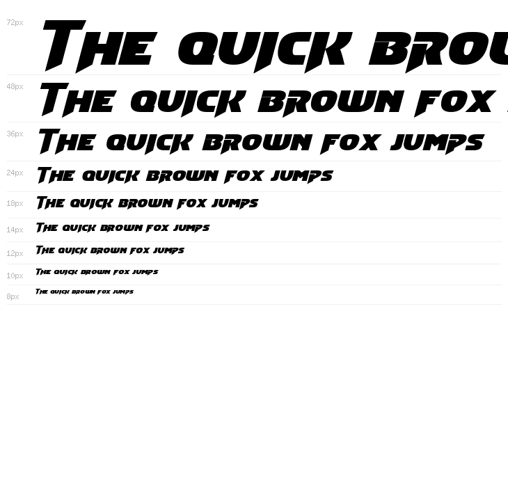 Convoy Bold Italic Waterfall