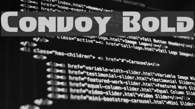 Convoy Bold Font examples