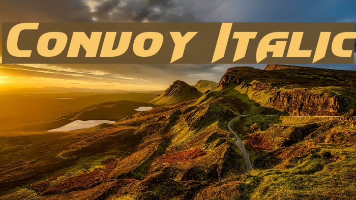 Convoy Italic Font examples